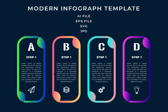 4 Step Modern Infographic Template: A Dynamic Tool for Visual Communication