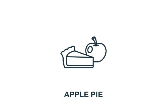 Apple Pie Icon from Bakery Collection: A Versatile Design Element for Modern Projects