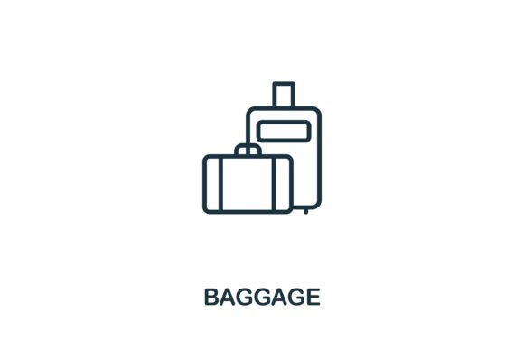 Baggage Icon from Airport Collection: A Versatile Design Element for Modern Visual Communication