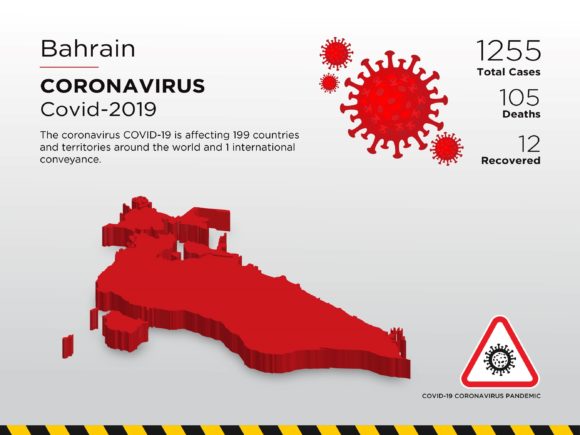 Bahrain 3D Map: Tracking Global Coronavirus Impact