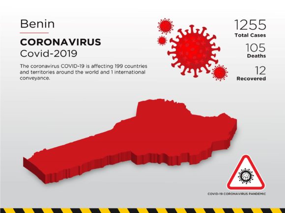 Benin Affected Country 3D Map – A Practical Tool for Visualizing Pandemic Impact