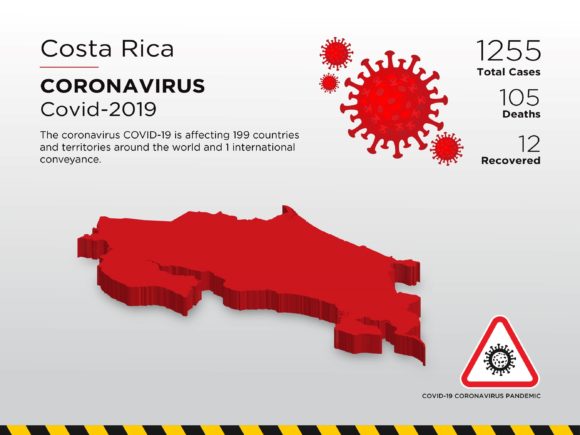 Costa Rica Affected Country 3D Map: A Smart Tool for Visualizing Pandemic Data