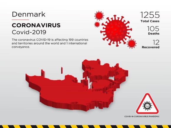 Denmark Affected Country 3D Map: A Strategic Tool for Pandemic Communication and Planning