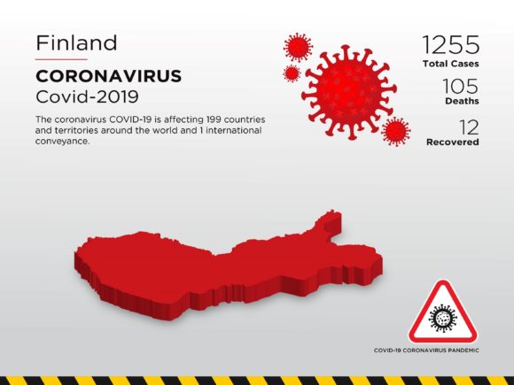 Finland Affected Country 3D Map: A Visual Tool for Understanding the Pandemic Landscape