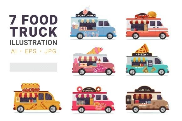 Food Truck Shop Vehicle Collection