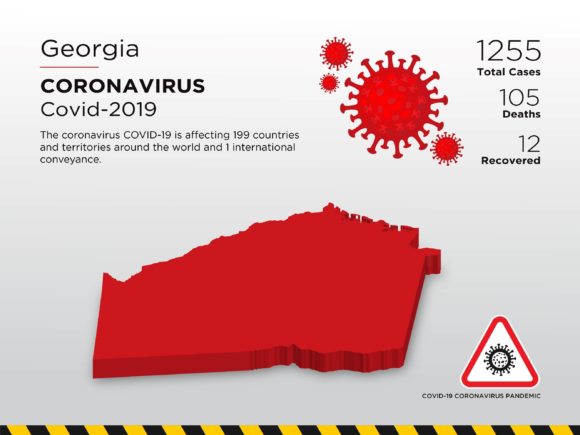 Georgia Affected Country 3D Map – A Visual Tool for Understanding the Pandemic