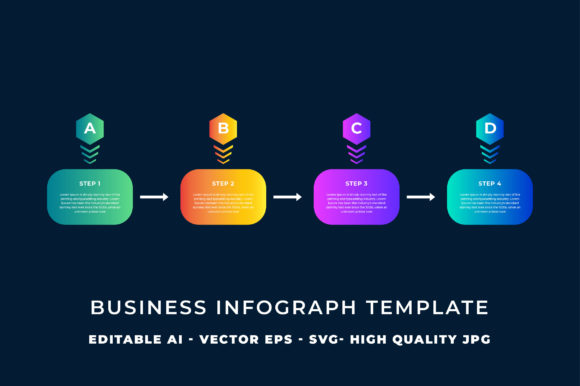 How to Use the Four Step Gradient Infographic Template to Enhance Your Visual Presentations