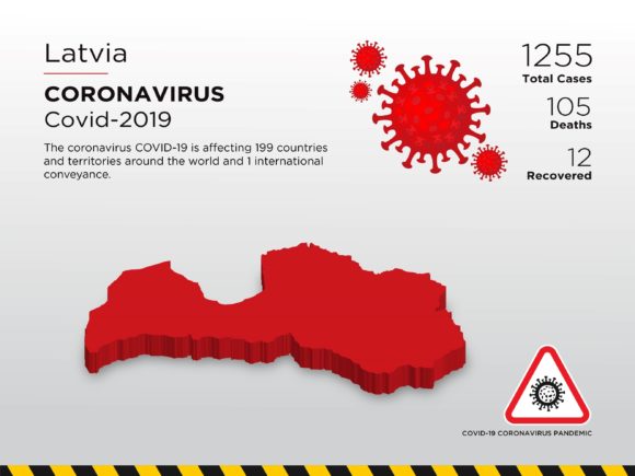 Latvia 3D Map: Visualizing the Impact of the Coronavirus Pandemic
