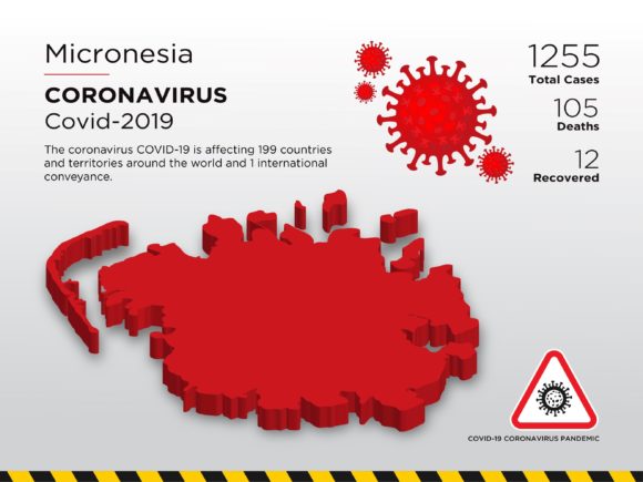 Micronesia Affected Country 3D Map: A Practical Tool for Visualizing Pandemic Impact