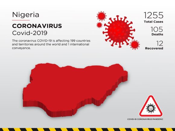 Nigeria Affected Country 3D Map: Visualizing the Pandemic