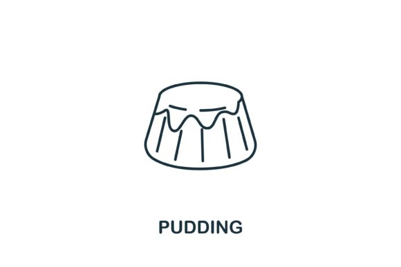 Pudding Icon from Bakery Collection: A Versatile Design Asset for Real-World Projects