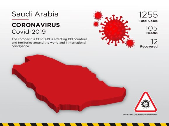 Saudi Arabia 3D Map Highlights Virus Impact