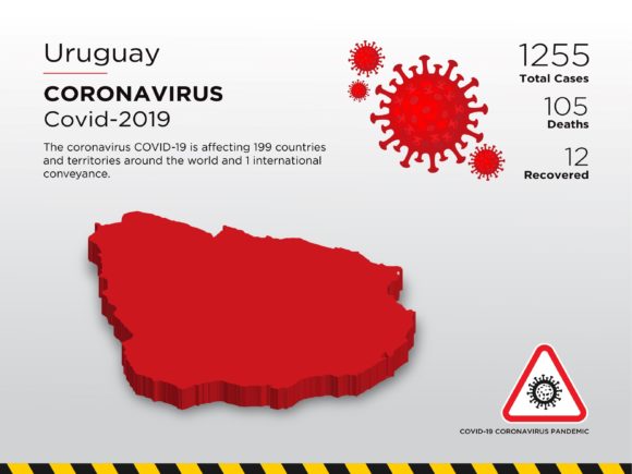 Uruguay Affected Country 3D Map: A Smart Visual Tool for Pandemic Communication