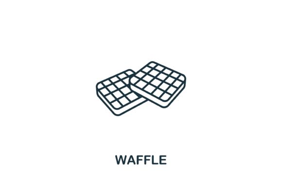 Waffle Icon from Bakery Collection: A Simple Design Solution for Diverse Projects
