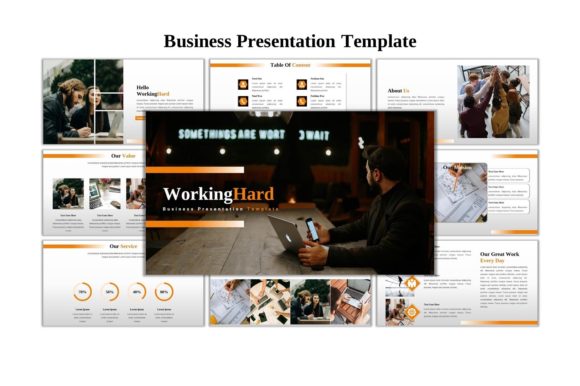 WorkingHard - Powerpoint Template: Elevating Business Presentations with Creative Design